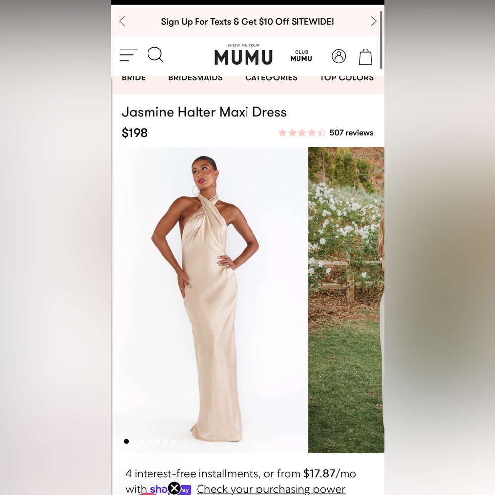Show me your mumu Jasmine Halter Maxi
